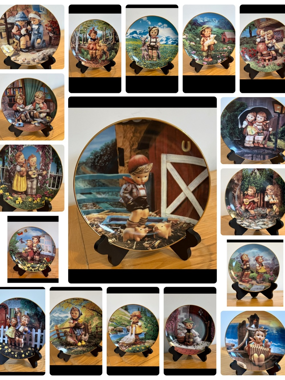 Vintage Danbury Hummel 17plate mega collection perfectly matching serial number